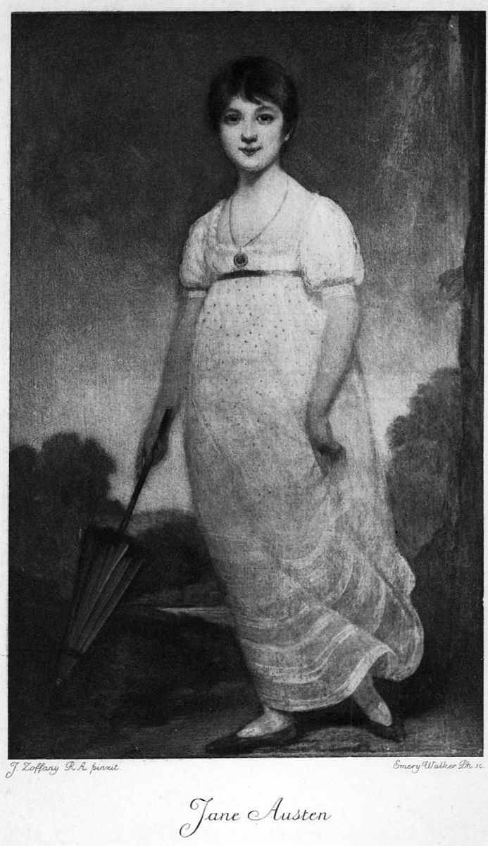 1913년 Jane Austen: Her Life and Letters 수록 제인 오스틴 초상 재현도판